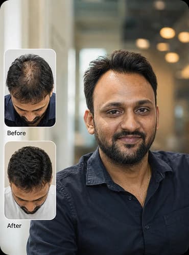 Hair transformation result 1