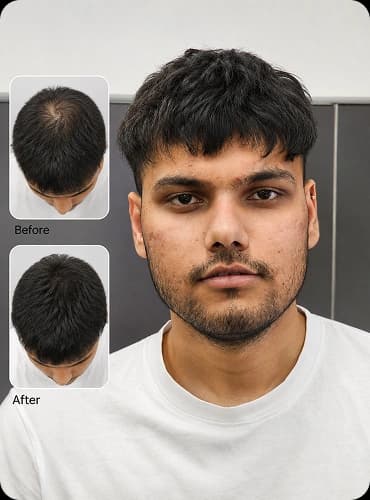Hair transformation result 6