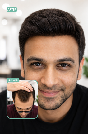 Berkowits Borivali hair transplant before and after result 5